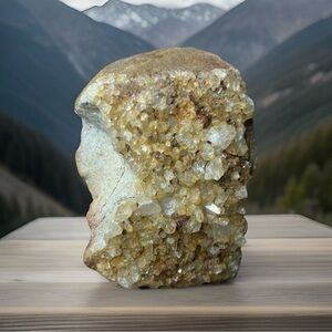 Golden Crystal Art Sculpture